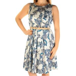 Tommy Hilfiger Paisley A-line Box Pleat Dress